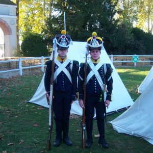 16e Régiment d'infanterie légère à Rambouillet avec Napoléon