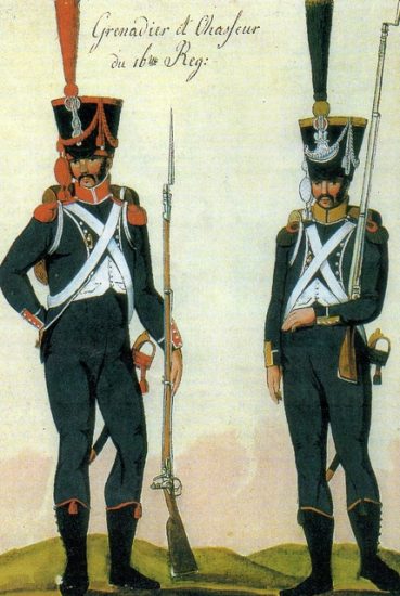 Carabinier et Voltigeur 16e léger 1807-1808